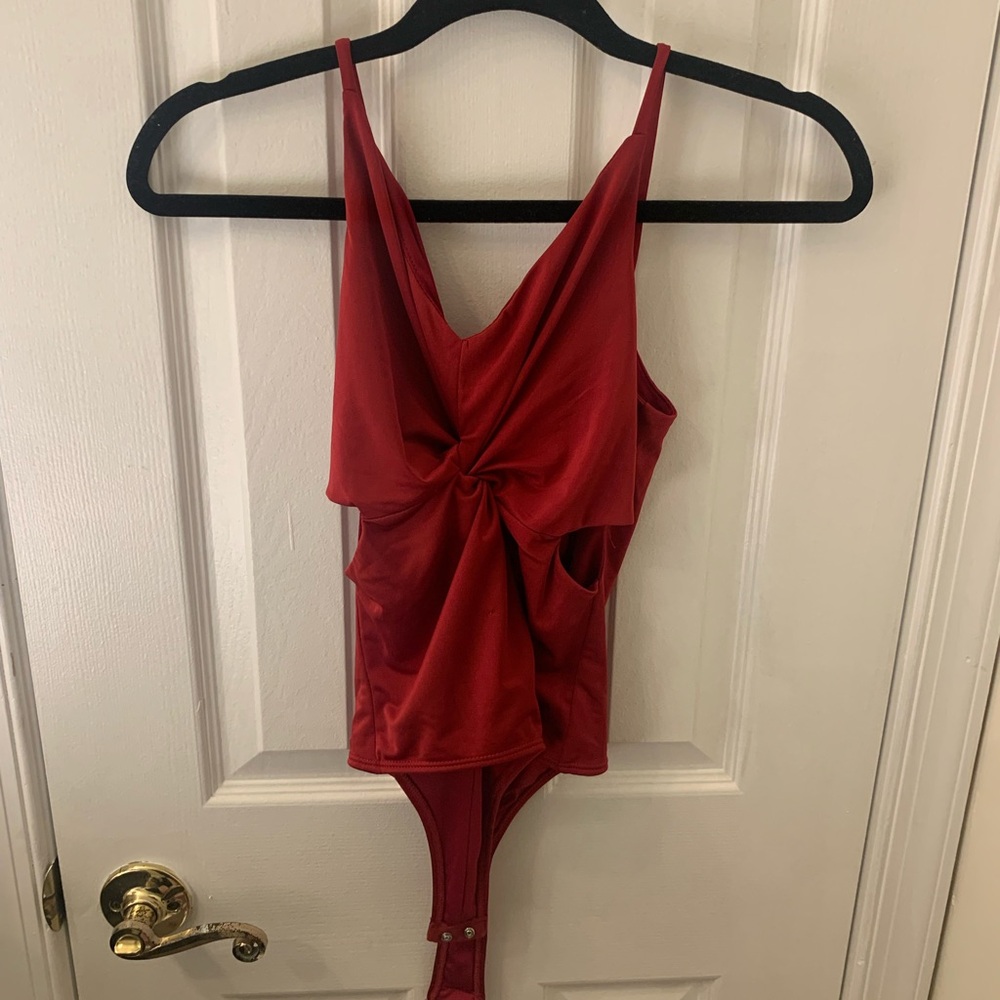 Elegant Red Women's Bodysuit